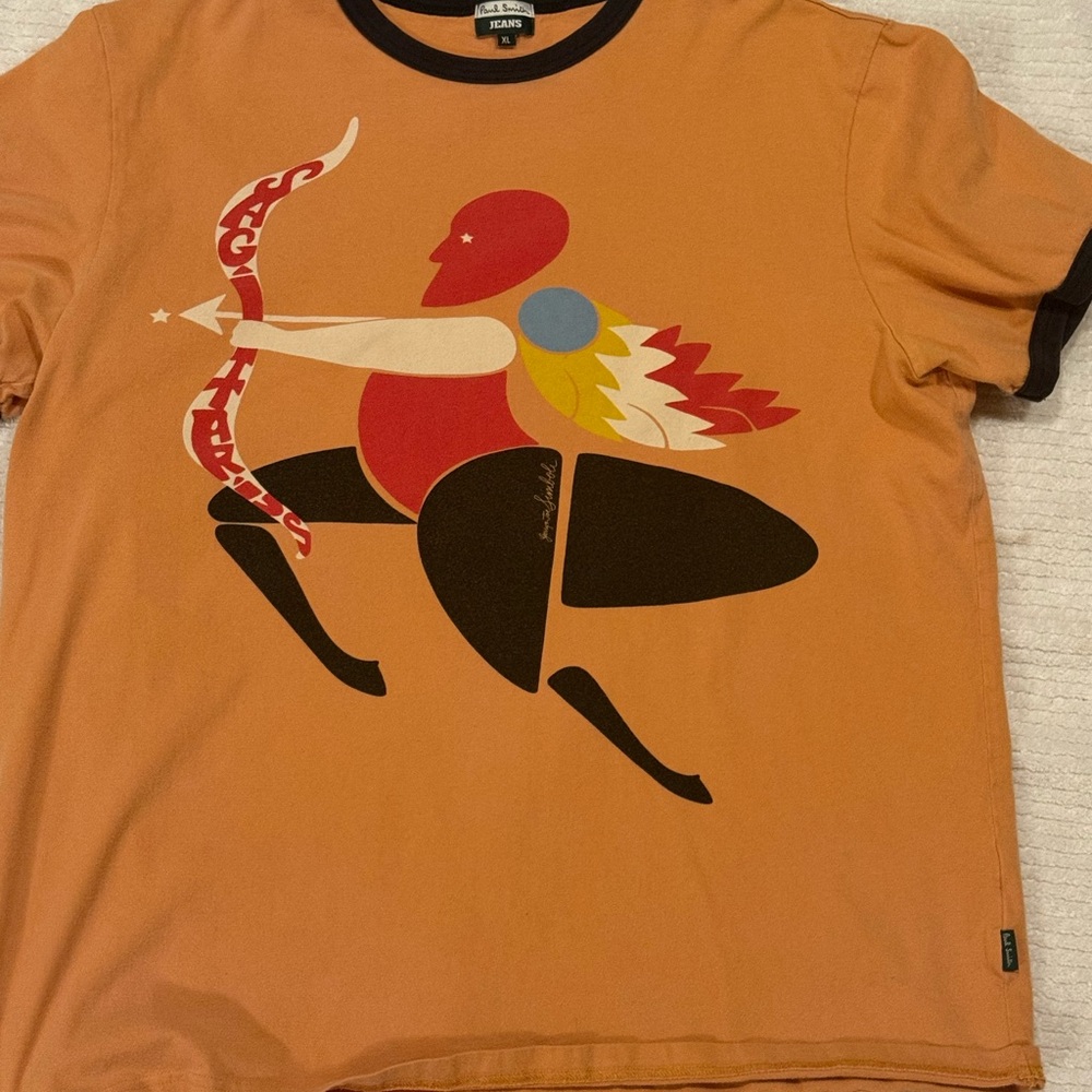 Paul Smith Orange and Black T-Shirt